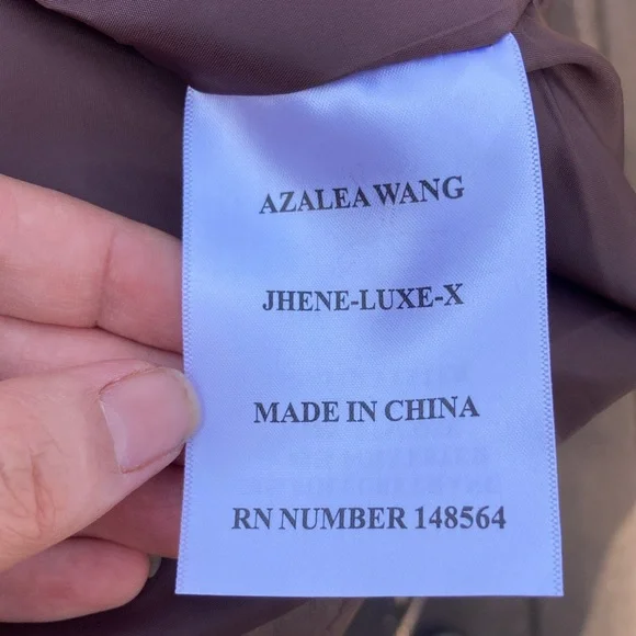 NWT Azalea Wang chocolate pleather puff sleeve jacket hook/eye closure sz. 2x - Picture 8 of 9